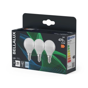 Lamapdina LED a sfera Bellalux 470 lm 4000K bianco naturale 3 pz