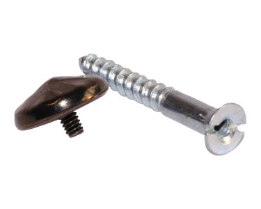 Viti Legno Ottone 100 Viti Per Legno In Ottione #8 X 1-1/4 - Testa Tonda A Fessura, Marca Fastenere Socket 478