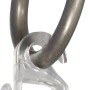 Anello per tenda effetto acciaio inox, Ø 3,3 cm, per aste da 1,6 cm.