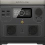 EcoFlow River 2 Max Power Station con batteria da 512 Wh, porte e display.