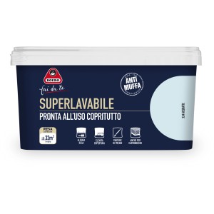 Pittura per interni colorata Boero Superlavabile, pronta all'uso, alta copertura, colore 324 Aquatic.