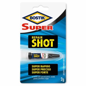 Adesivo Bostik Super Repair Shot per riparazioni rapide, 2g.