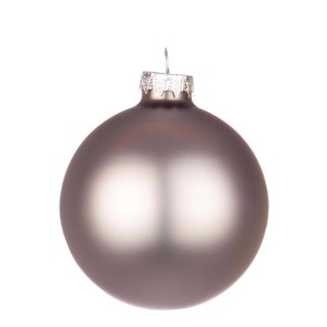 Palla di Natale marrone opaco per decorazioni festive.