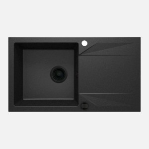 Lavello 1 vasca con gocciolatoio Idrostile Banes 440x193 mm Grafite Metallizzata