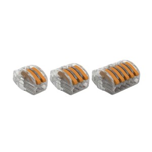Connettori a leva isolati 600 V per cablaggi elettrici 45 pz