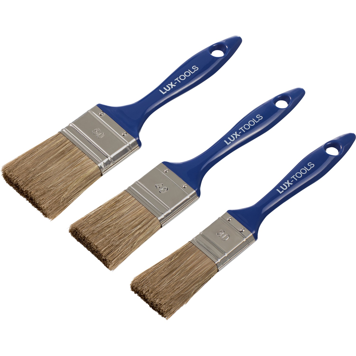 Set 24 Pennelli Piatti 45 Mm - Setole Naturali, Manico Legno, Per Vernici E Mordenti - Foto 7