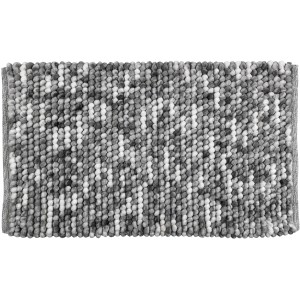 Tappeto da bagno grigio Wenko Urdu, 60x90 cm, soffice e adatto al riscaldamento a pavimento.