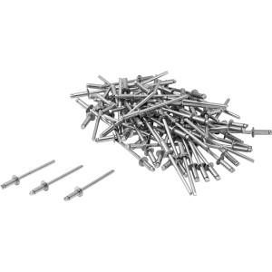 Rivetti ciechi in acciaio inox, 3x10mm, confezione da 100. Rivetti inossidabili per connessioni versatili.