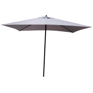 Ombrellone da giardino palo centrale Garden Friend Push Up 2x3 m grigio