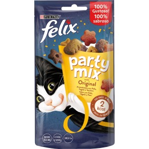 Felix Party Mix Original snack per gatti con pollo, fegato e tacchino.