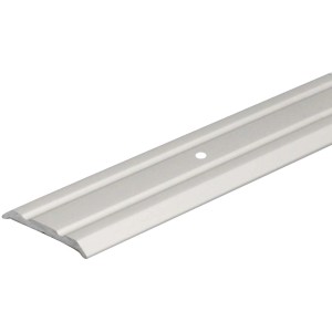 Profilo di transizione in alluminio Arcansas argento, 2 mm x 38 mm x 900 mm.