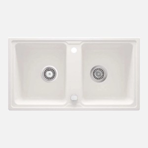 Lavello 2 vasche Idrostile Martí 435x180 mm alabastro