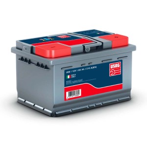 Batteria auto USAG, 12V 60Ah, per un'alimentazione affidabile in auto.