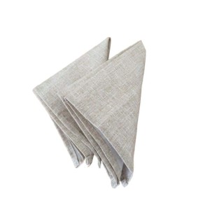 Coppia tovaglioli in cotone 40x40 cm beige 2 pz