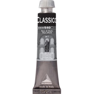 Tubo di colore ad olio Classico, tonalità Nero di Marte.