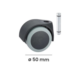 Ruota per sedia da ufficio perno Ø 30 mm