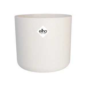 Vaso da fiori Elho B.For Soft bianco e rotondo (Ø 29,5 cm) in plastica riciclata per interni.
